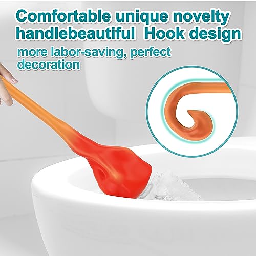 Image of Creative Dinosaur Toilet Brush, Toilet Bowl Brush and Holder, Flexible Toilet Bowl Brush Head, Bathroom DinosaurToilet Bowl Brush for Deeply Cleaning,Cute Bathroom Accessories (Green)