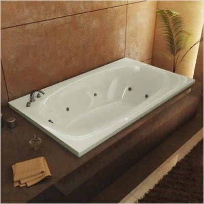 St. Kitts 36 x 72 x 23" Rectangular Whirlpool Jetted Bathtub Color/Trim / Tile Flange / Front Skirt / Drain: Bone / Polished Brass / Yes / No / Left
