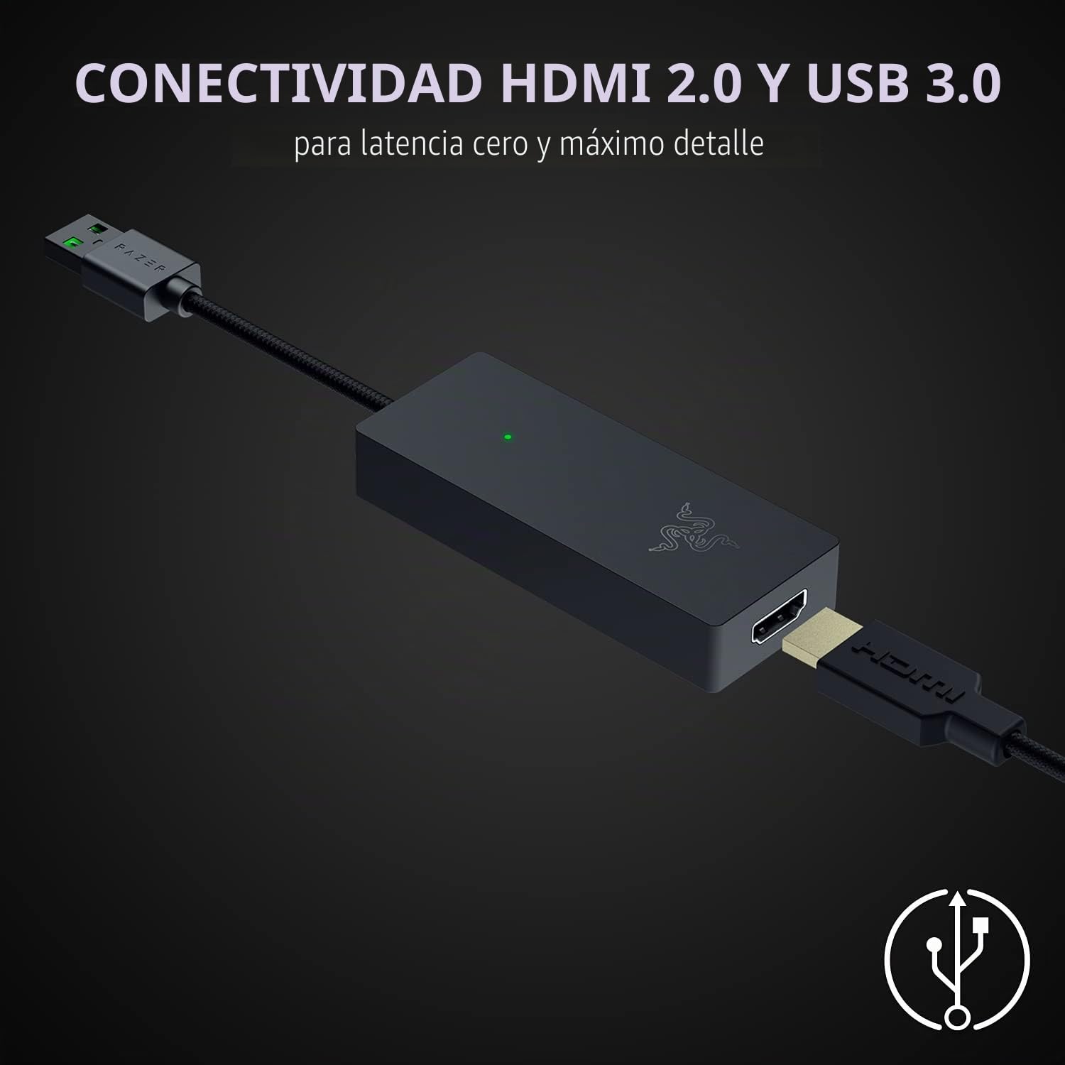 Razer Ripsaw X - Tarjeta de captura USB con conexión de cámara 4K para transmisión completa 4K (captura 4K 30FPS, HDMI 2.0, USB 3.0, Plug and Play, software de transmisión compatible, factor de forma