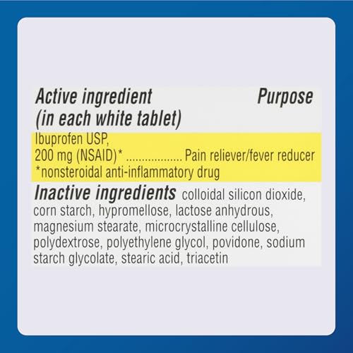 Image of MAJOR Dye-Free Ibuprofen Tablets 200 mg - Helps Temporarily Reduce Fevers - Offers Pain Relief - 100 Tablets (1-Pack)