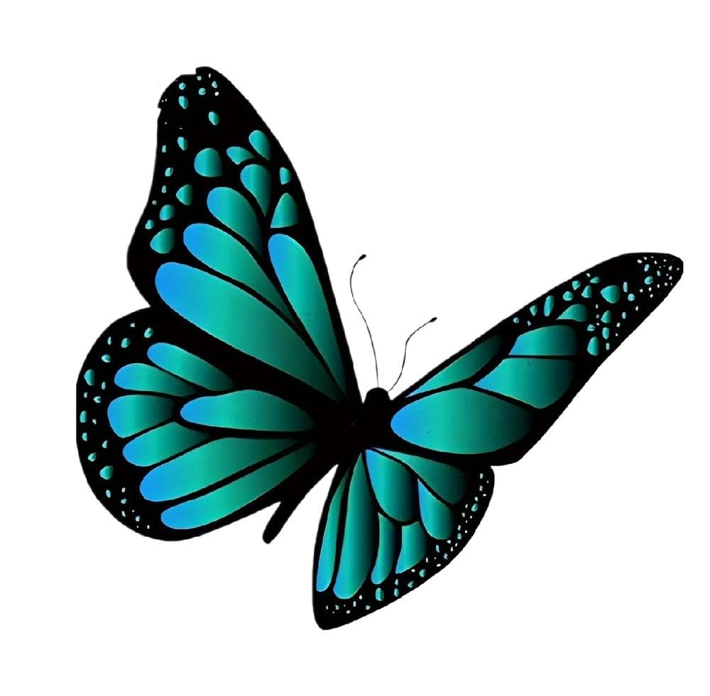 Green Butterfly Waterproof Vinyl Sticker DIY Decal for Car Window Luggage Water Bottle Daily Aesthetic Decor