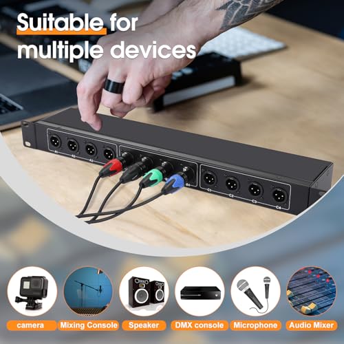 Patchbay XLR robusto de 12 canales para conexiones estables 4