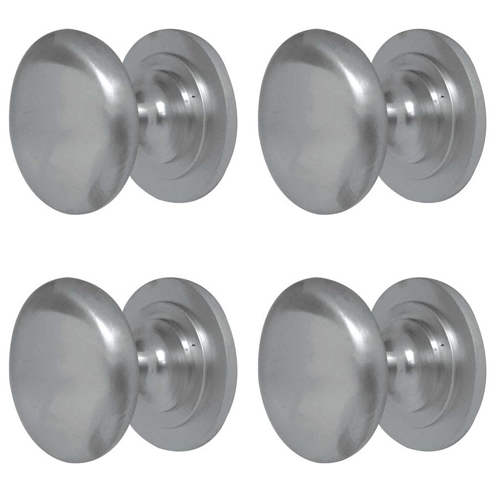 B&Q -  4 Pack Premium 38mm Satin Chrome Cupboard Knob For Stylish Home DecorKitchen Cabinet Knob