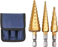 TNT Kit 3 Brocas Escalonadas HSS 3-20mm revestida em Titanium