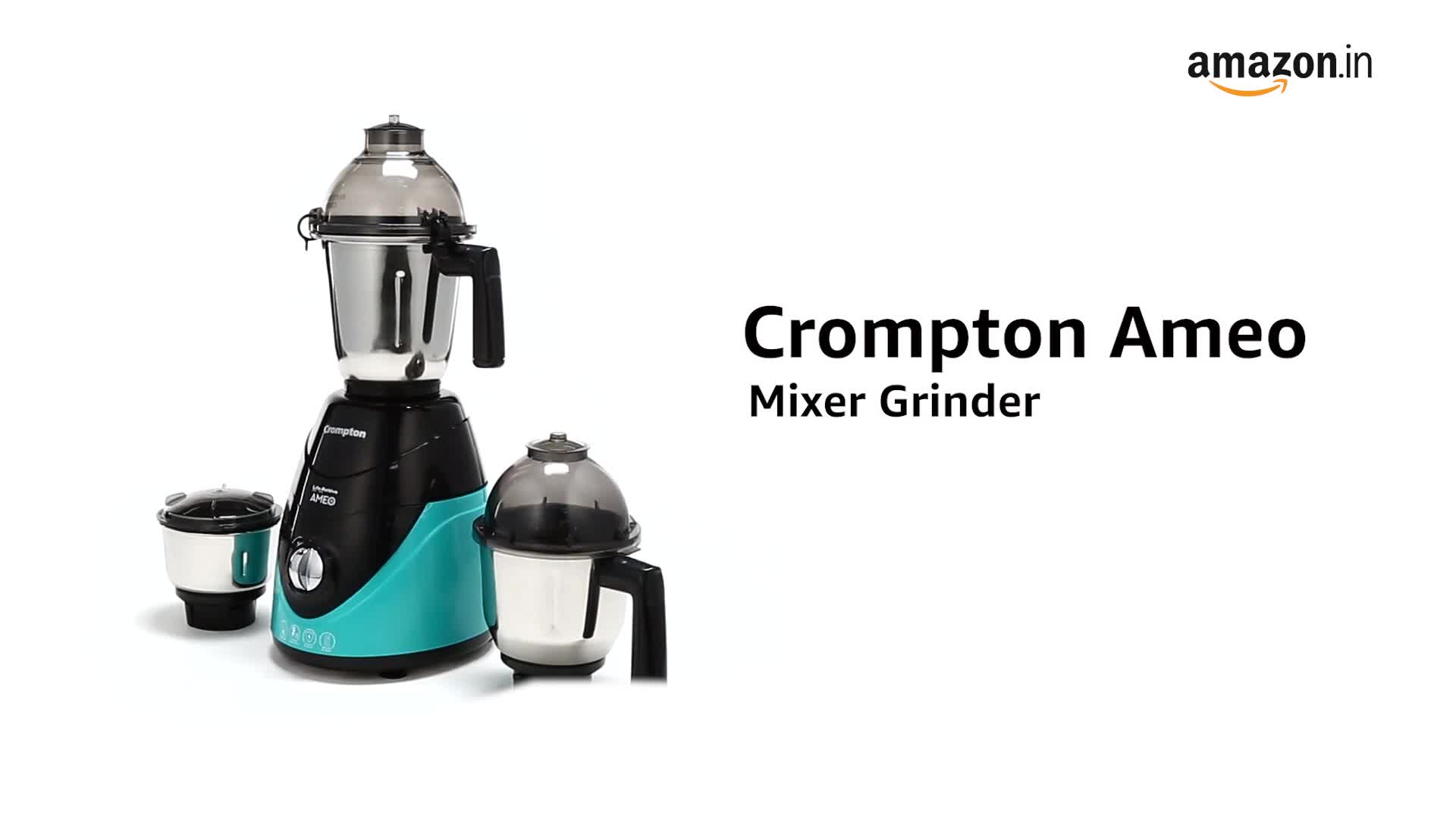 Crompton Ameo 750Watt Mixer Grinder with 3 Stainless Steel Jars,Maxi