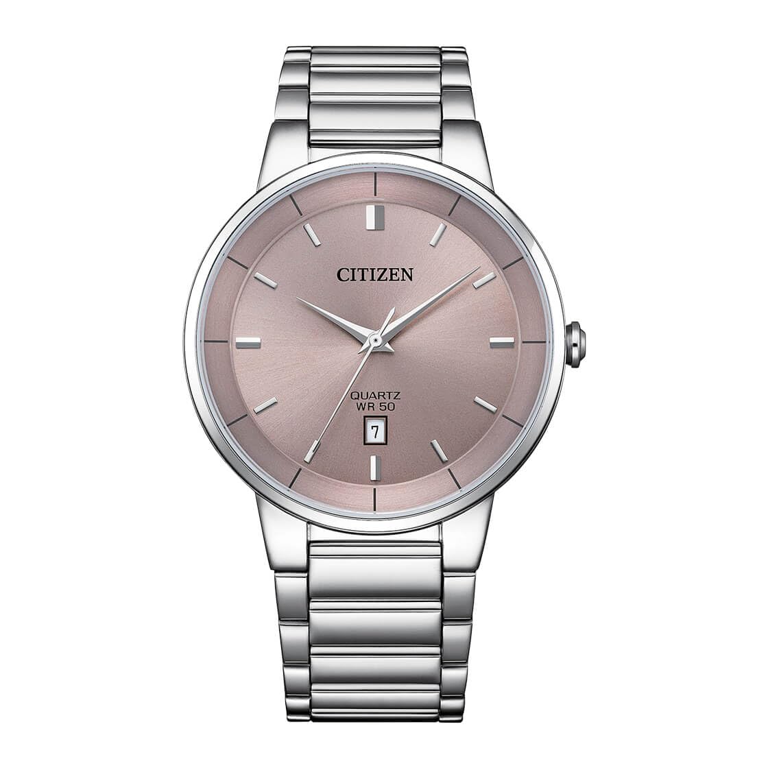 CITIZEN クォーツ腕時計 シルバー 電池交換済】CITIZEN EXCEED 腕時計 デイト シルバー クォーツ