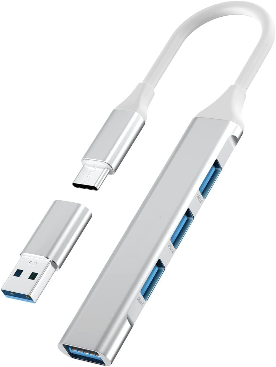 USB C Hub, 4 Ports Mini USB Dongle with USB C to USB Adapter,USBC ...