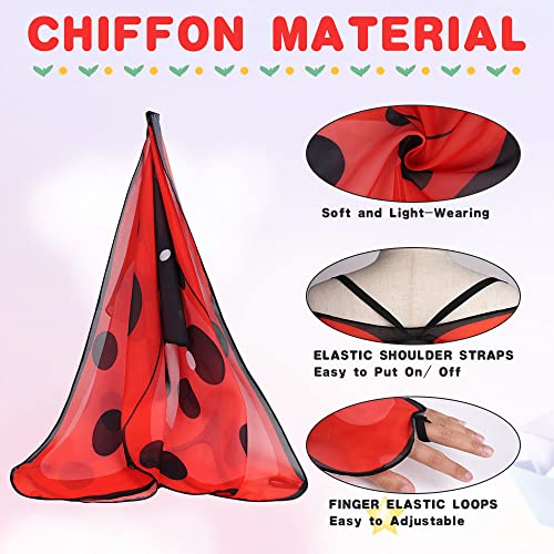 Aomig Ladybird Costume for Kids 3Pcs Ladybird Fancy Dress Animal Costume with Ladybird Wings, Headband and Eye Mask - Image 3