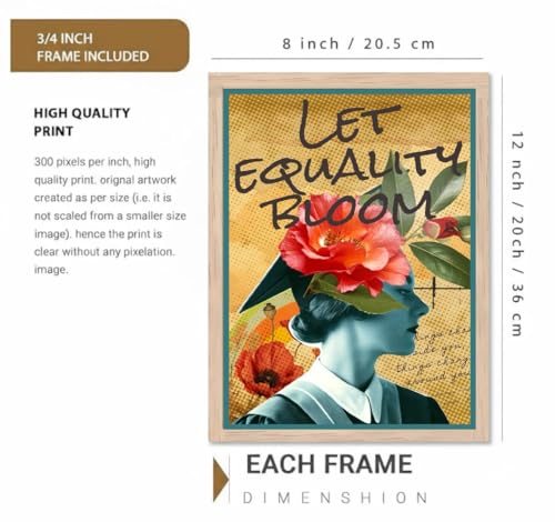 Image of BLINKART Wiliam Moris Aesthetic Modern Art Walls With Frame | Natural Wood Texture | Living Room Bedroom Office Wall Decoration | Poster Home Decor Frames Wall Bedroom | 12x8 Inches(D342)