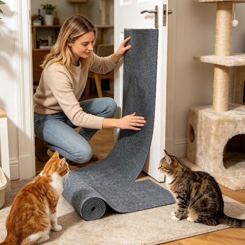 Rasffoir gato para sofá protector de arañazos recortable 210x40 cm con tornillos 3
