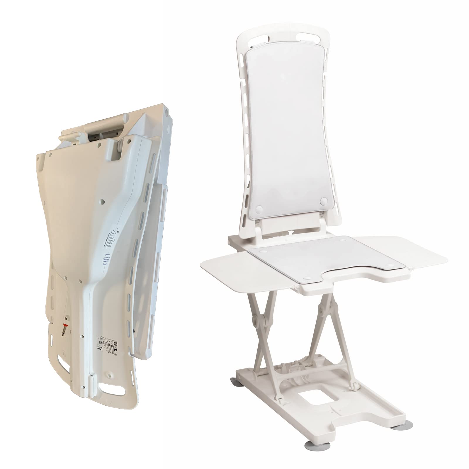 Drive Medical Badewannenlift BELLAVITA 2G mit Bezug Classic weiß I Ergonomischer Badewannenlifter für Senioren I Elektronisch verstellbar mit schwimmfähiger Bedienung I, belastbar bis 140kg