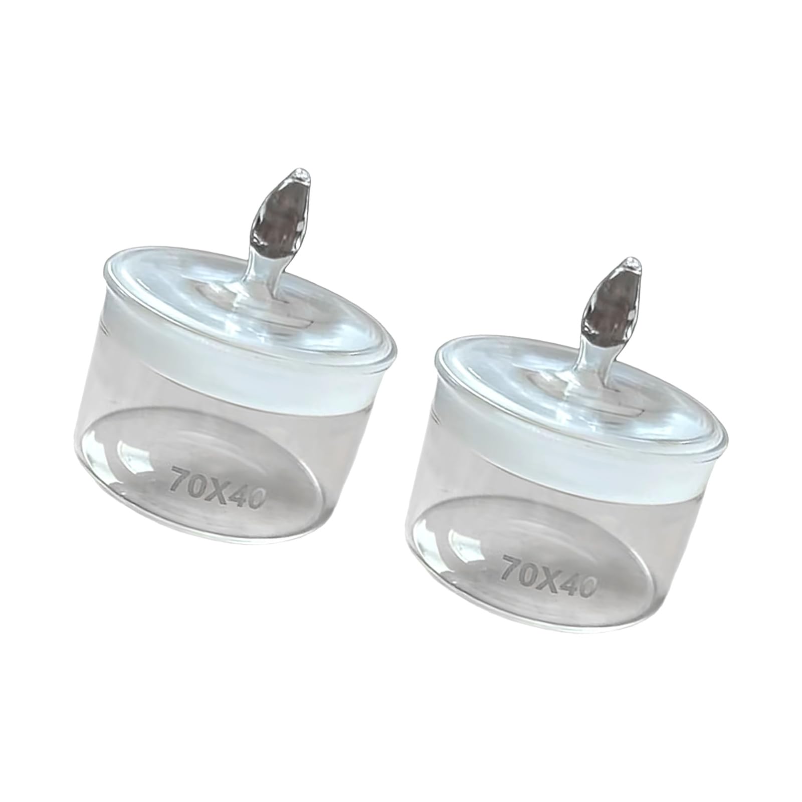hogtnd Double Flat Bottom Laboratory Bottles 70x40mm Glass Containers Optimized for Accurate Measurements and Parts Maintenance Borosilicate Glass Laboratory Containers