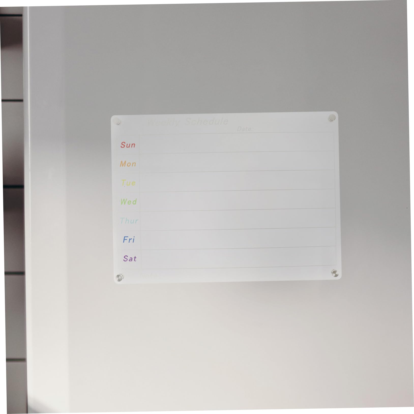 Calendario Junta De Planificación Semanal Transparente Pizarra De Borrado Seco Acrílica Para Pared Tablero Magnético Para Listas De Oficina