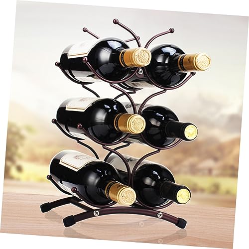 Soporte de hierro para botellas de vino de mesa 35.5X23X16 cm miniatura 7