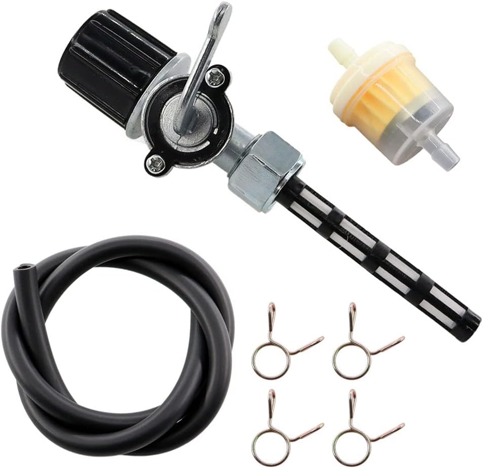 AISEN Benzinhahn Mit Filter & 1m Schlauch - Für Simson, MZ, IWL Mopeds