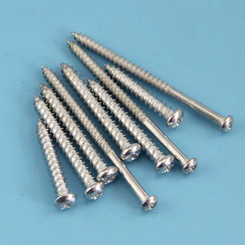M2 M2.5 Phillips Screw GB845 Galvanized Round Head Self-Tapping Screws Pan Head Bolts 4-25mm Length - (Size: M2 x5mm(100pcs))