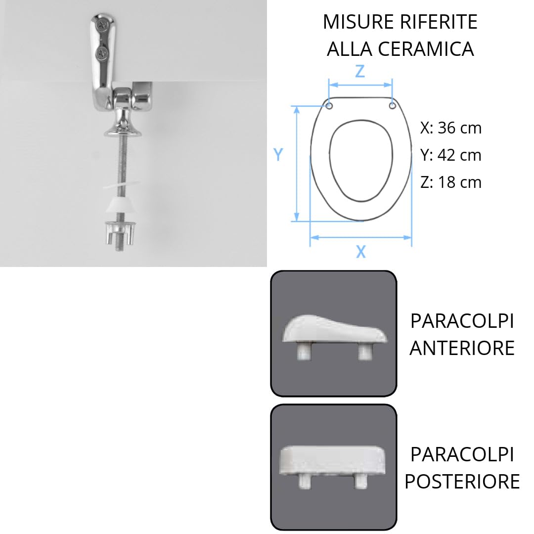 Copriwater Globo Clio dedicato, tavoletta wc in resina poliestere colata