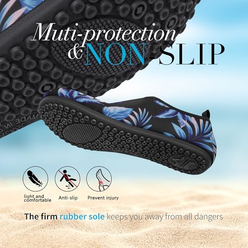Image of Homitem Water Shoes for Women Men Aqua Socks Swim Beach Pool River Slip-On Barefoot Quick-Dry Vacation Cruise Essentials Accessories for Yoga Kayak Sports