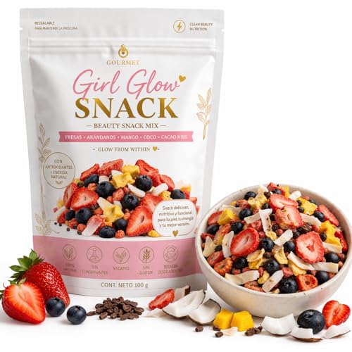 Gourmet Girl Glow Beauty Snack Mix, Strawberries, Blueberries, Mango, Coconut, Cacao Nibs, Vegan, Gluten-Free, 100g image 2