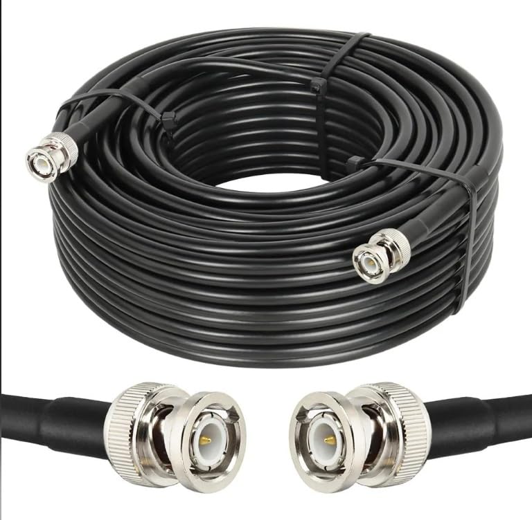 NBR BNC Male to BNC Male Coaxial Jumper Extension RF Antenna Cable RG58 for Security Camera, Audio & Video.Wifi- 10 Mtr.-image-34