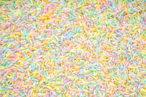Image of Sensory Bin Filler for Sensory Table - Colored Rice for Sensory Play (Pastel)