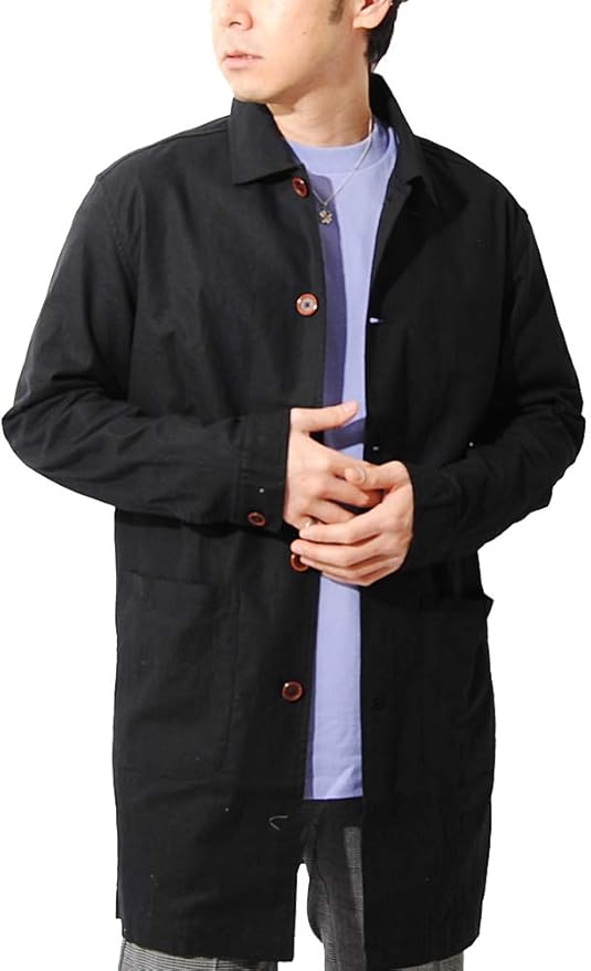 Amazon リ エーピー Re Ap コットン リネン ステンカラー コート スプリングコート ステンカラー メンズ サマージャケット コート ジャケット 通販