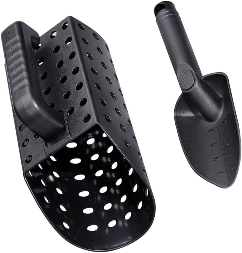 1set Sand Scoop Shovel Kit Lightweight Portable Tool for Treasure Hunting Beach Digging and Detecting Non-Slip Handle for Comfortable to Hold Design for Long-Term Use