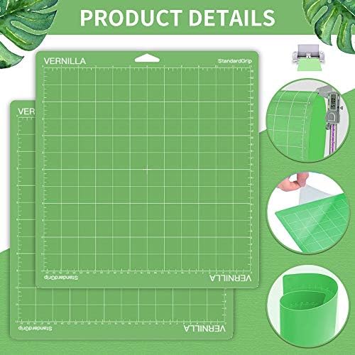FANFX 3 pcs Standard Grip Cutting Mats 12"x12" for Cricut Maker Explore Air/Air 2 /One (Green) Replacement Cut Mats for Crafts