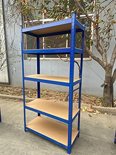 DayPlus Heavy Duty 5 Tier Boltless Garage Shelving Unit Shed Warehouse Workshop Office Storage Shelves Metal Racking, Adjustable - Can be split into 2 smaller Shelf Units | Standard, Blue 8 DayPlus Heavy Duty 5 Tier Boltless Garage Shelving Unit Shed Warehouse Workshop Office Storage Shelves Metal Racking, Adjustable - Can be split into 2 smaller Shelf Units | Standard, Blue - Image 8