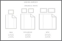 Vista 5 de Laura Ashley Inicio - Almohada con cierre de sobre, elegante decoración del hogar para cama o sofá (blanco Annabella, 18 x 18 pulgadas)