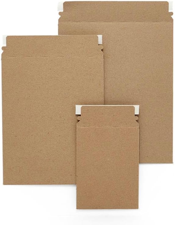 100ea - 9-3/4 X 12-1/4 Kraft Self-Seal Stayflats Mailers
