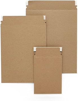100ea - 6 X 8 Kraft Self-Seal Stayflats Mailers