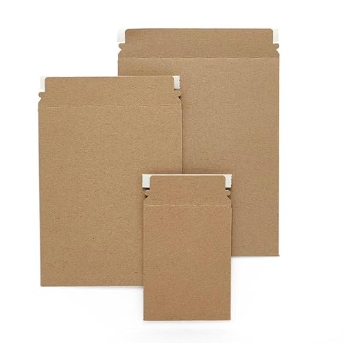 100ea - 6 X 8 Kraft Self-Seal Stayflats Mailers