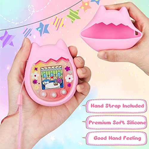 Meetikar Étui en Silicone et étui Rigide Compatible avec Tamagotchi Pix Jouet virtuel pour Animaux de Compagnie, Housse de Protection pour Tamagotchi Pix avec dragonne, Protection d'écran et lanière – vue 5