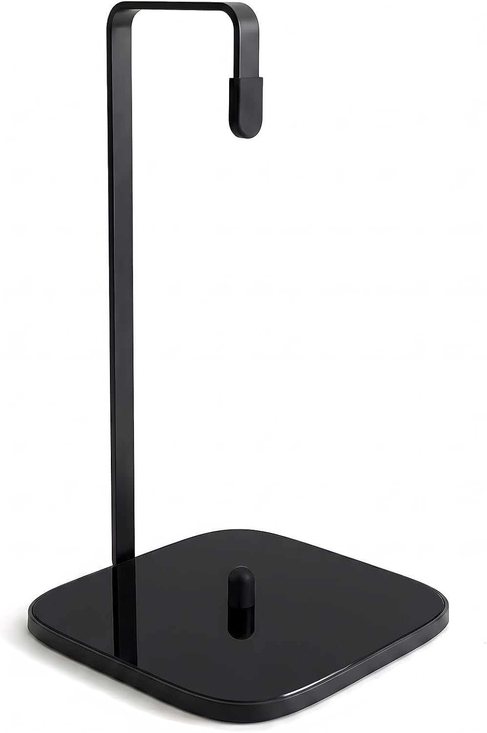 Countertop Paper Towel Holder with Tempered Glass Base, Aluminum Arm Black