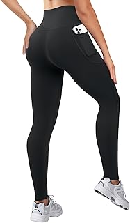 High Waisted Leggings for Women Workout Butt Lifting Yoga Pants with Pockets Tummy Control Yoga Leggings