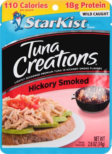 Image of StarKist Tuna Creations Hickory Smoked Pouch (2.6 oz - 2 Pack) Wild Caught, High Protein Shelf Stable Seafood, Gluten Free, Soy Free, No Draining, Ready to Eat for Salads and Sandwiches