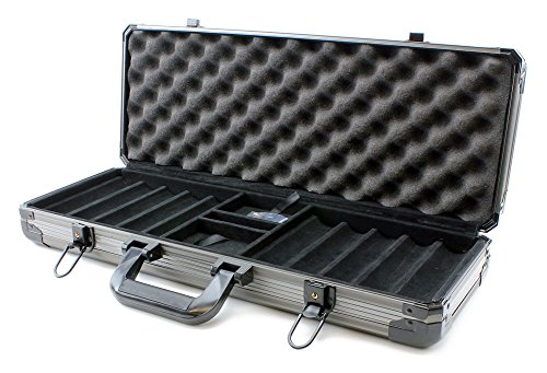 Versa Games 500pc Deluxe Poker Chip Case in Gray Color - Reinforced, Strong, Sturdy Design Poker Chip Case by Versa Games - Image 2