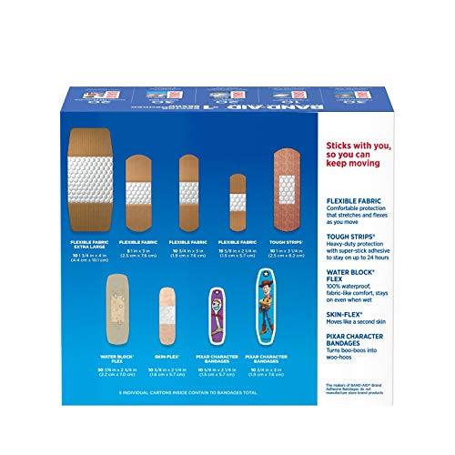 image for Band-Aid Adhesive Bandage Family Variety Pack in Assorted Sizes Featur