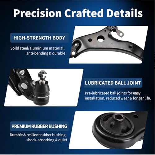 TUUMOND Front Lower Control Arm w/Ball Joint Fit for Toyota Camry/Highlander/Solara 01-08, Lexus ES300/ ES330 02-06, RX330/ RX350/ RX400h 04-09 - 2 PCS Suspension Kit K620333 K620334 by TUUMOND - Image 4