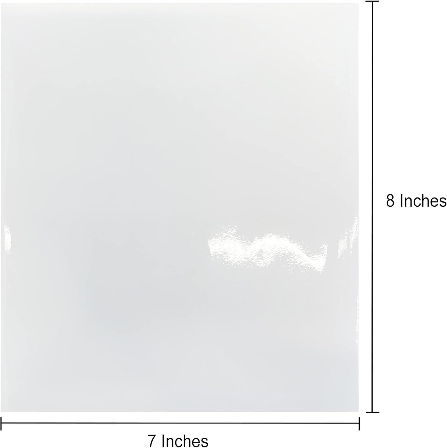 VHALE Glossy Clear Self-adhesive Overlay Laminating Sheet Contact Papers, 7 X 8 Inches, Single-sided, for Easy Application of Paper Suncatcher Kids’ Crafts, 3.15 Mil, Pack of 20
