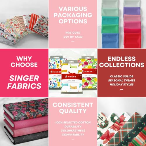 Image of SINGER Fabrics, 100% Cotton, Solid Iris, DIY Quilting and Crafting Fabric for Sewing, 44 Inch Wide, Cut by Yard