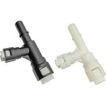 2PCS Heater Hose Connector,Heater Core Hose Tee Connector Compatible with Chevy 2000-2014, 2007-2014 Silverado Sierra,GMC,for Most Cars Sedans SUVBlack & White