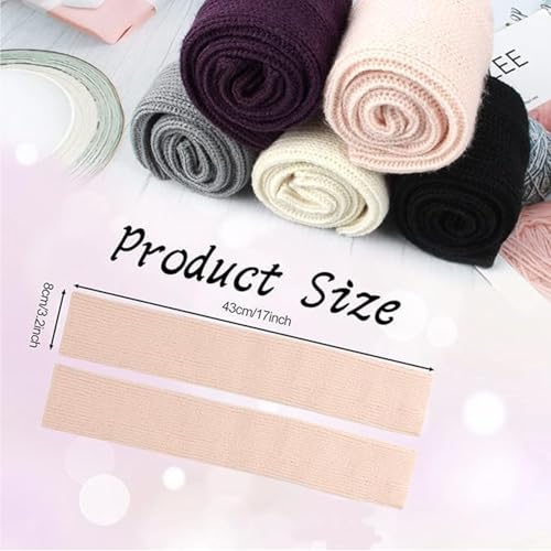 Guojanfon Fashion Yoga Socks for Women Girls Workout Socks Toeless Training Dance Leg Warmers (Light pink) - Thumbnail 7