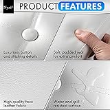 Nyxi Foldable Ottoman Storage Box, 110x38x38cm, 120L Capacity Faux Leather, Multi-Purpose 2-Seater, Foot Stool, Storage Organizer with Lid for Kids Toys, Bedroom, Hallway, Living Room, White - Image 5