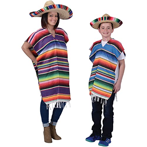 Disfraz Infantil Poncho Mexicano Tradicional miniatura 7