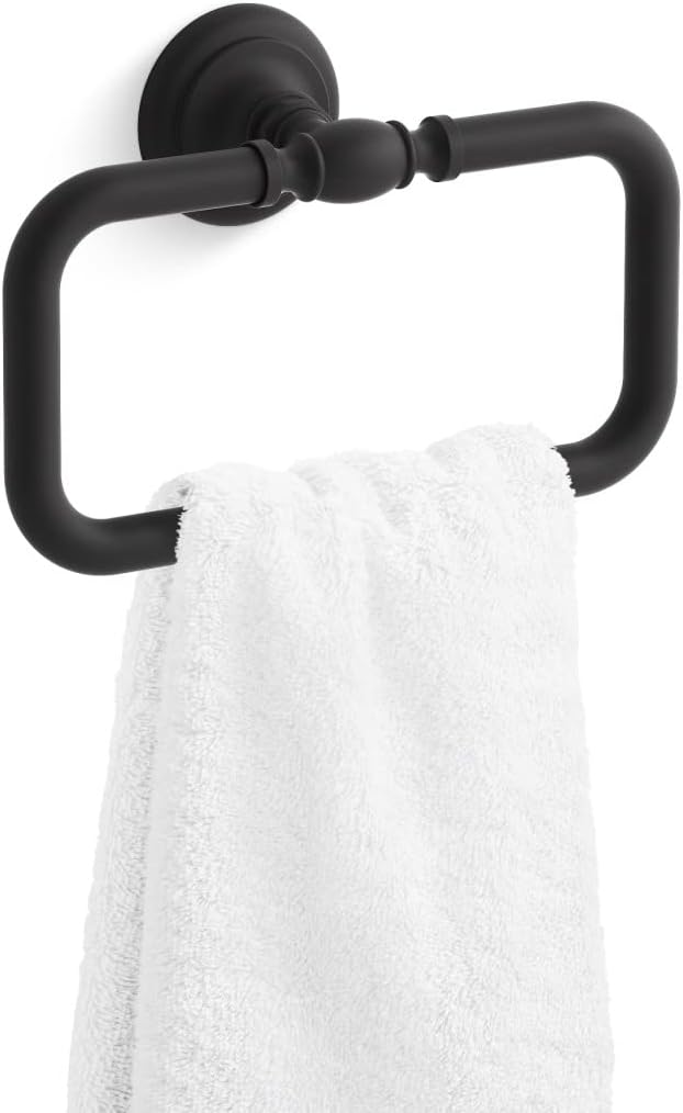 Kohler K72571-BL Artifacts 8" Towel Ring Matte Black