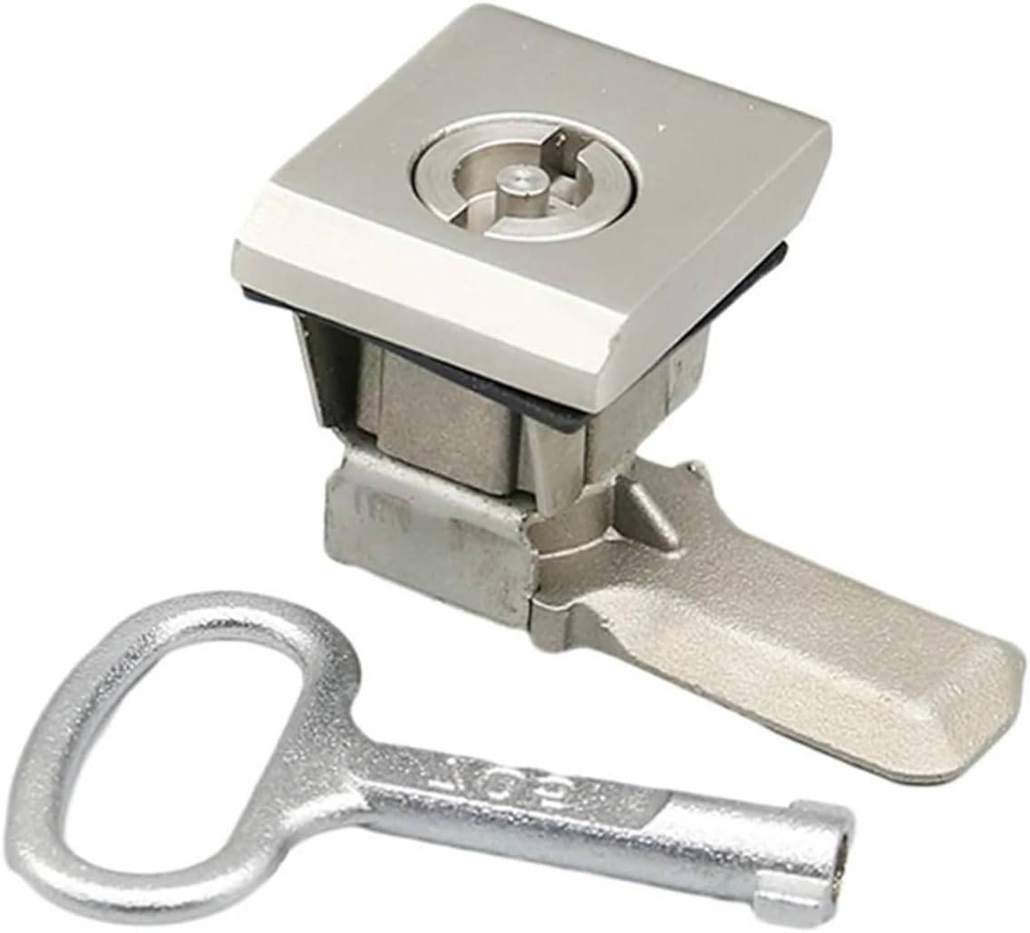 Stainless Steel MS813 Tongue Lock Square Lock S Core Lock Distribution Box Cabinet Lock 1Pcs