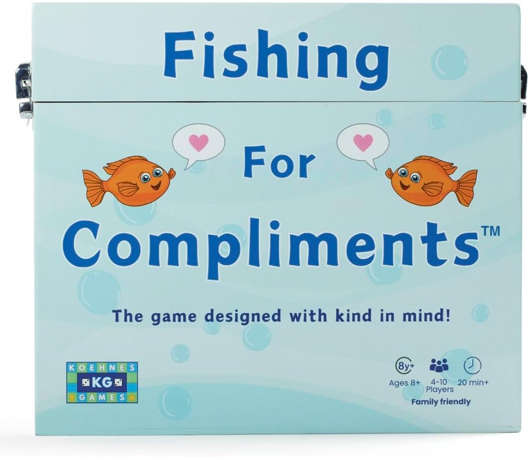 Fishing for Compliments – NEW Kindness Card & Board Game for Kids, Teens & Adults | Positive Family, Classroom & Party Game Promoting Wellness, Fun, Inclusivity, Community, Respect & Mental Health