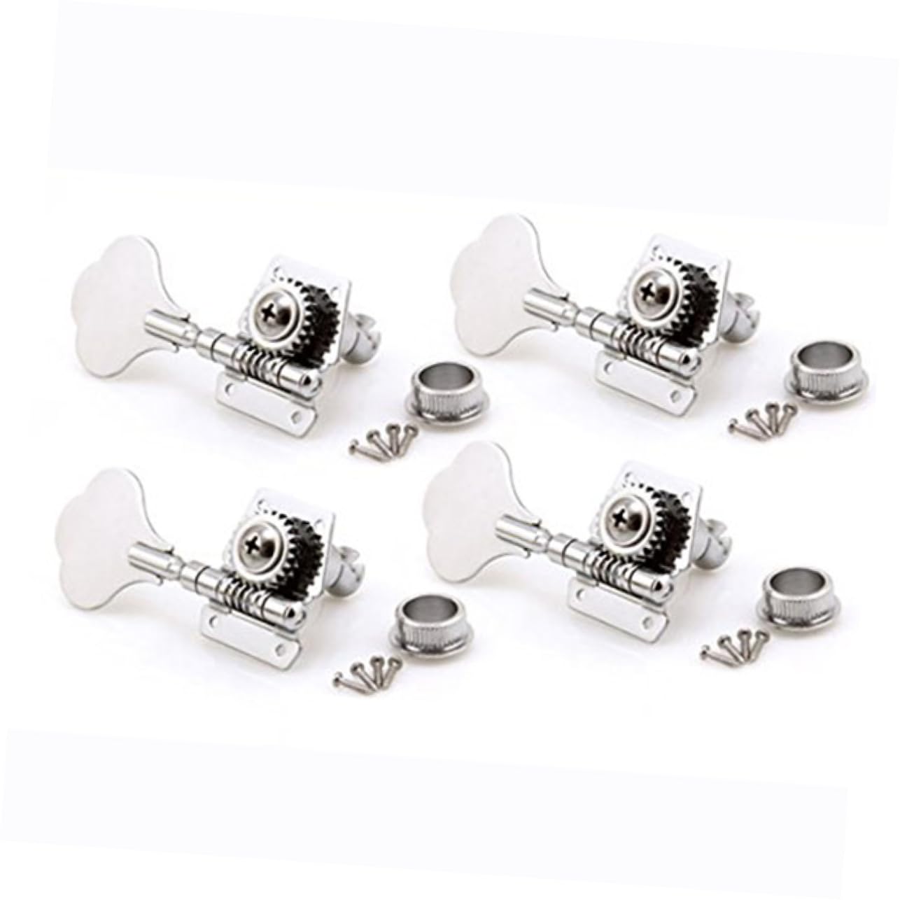 CIMAXIC Bass Machine Head Tuners 4r Tuning Pegs Hard Zinc Alloy 1 to 24 Gear Ratio